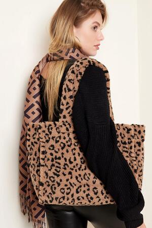 Leopard teddy borg tote  Brown Polyester h5 Picture3